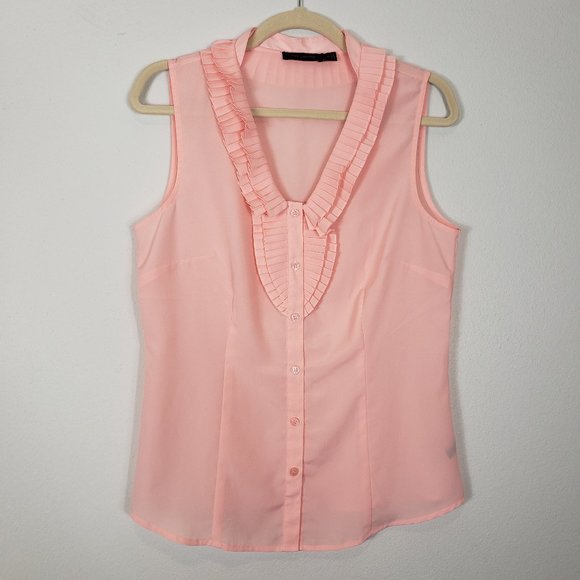 *10/$10* The Limited Button Down Sleeveless Blouse - Picture 1 of 4